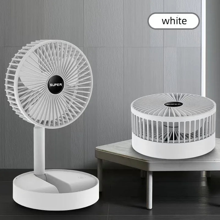 Ventilateur USB pliable compact 6" avec batterie rechargeable, idéal pour un air frais partout.