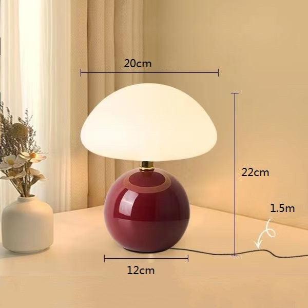 Éclairage d'appoint: lampe champignon LED décorative, lumière chaude réglable, style contemporain.