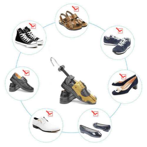 Élargisseur de chaussures réglable unisexe pour étirer les chaussures serrées, offrir un confort optimal et soulager les pieds.