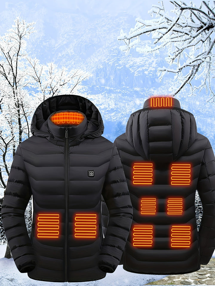 Dos de la veste chauffante femme USB, design discret pour l'hiver, le camping et la randonnée. Chaleur assurée.