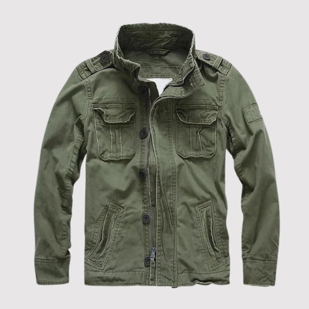 Veste homme chaude et élégante pour l'hiver, design classique avec poches pratiques et confortables.