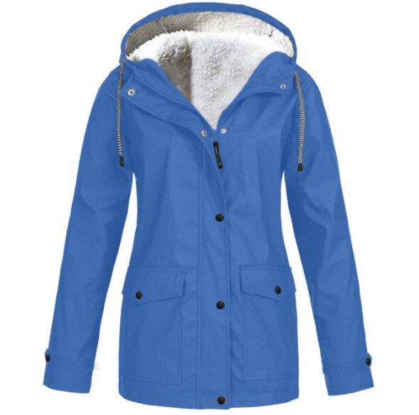 Manteau de pluie femme élégant, coupe-vent, parfait pour toutes les saisons et activités extérieures.