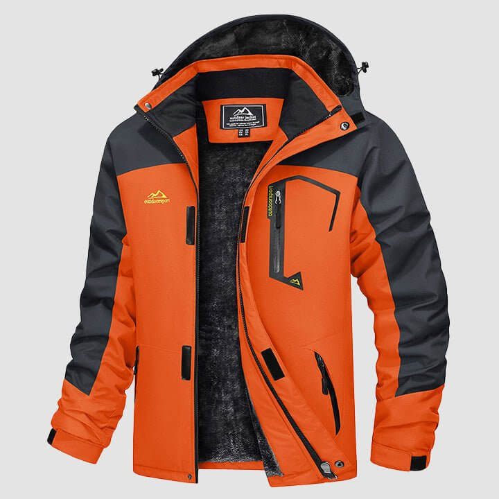 Veste hiver homme coupe-vent et imperméable, protégeant du froid en montagne. Parfaite pour le ski.