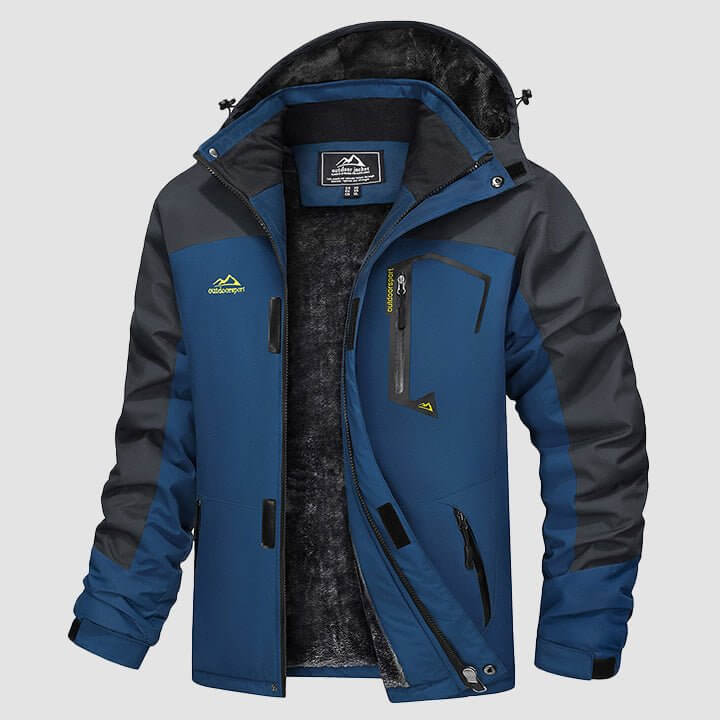 Robuste veste hiver homme, imperméable et coupe-vent, parfaite pour la montagne, le ski et l'outerwear.