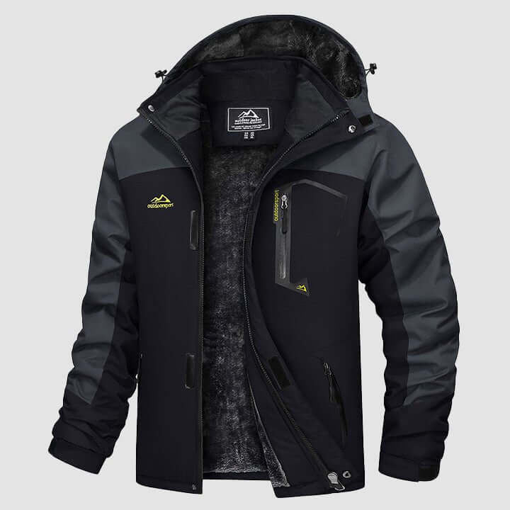 Élégante veste de ski homme, chaude, imperméable et coupe-vent, pour un style impeccable sur les pistes.
