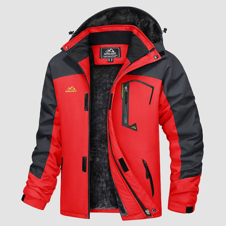 Veste technique homme imperméable, respirante et chaude, idéale pour le ski, snowboard et randonnée hivernale.