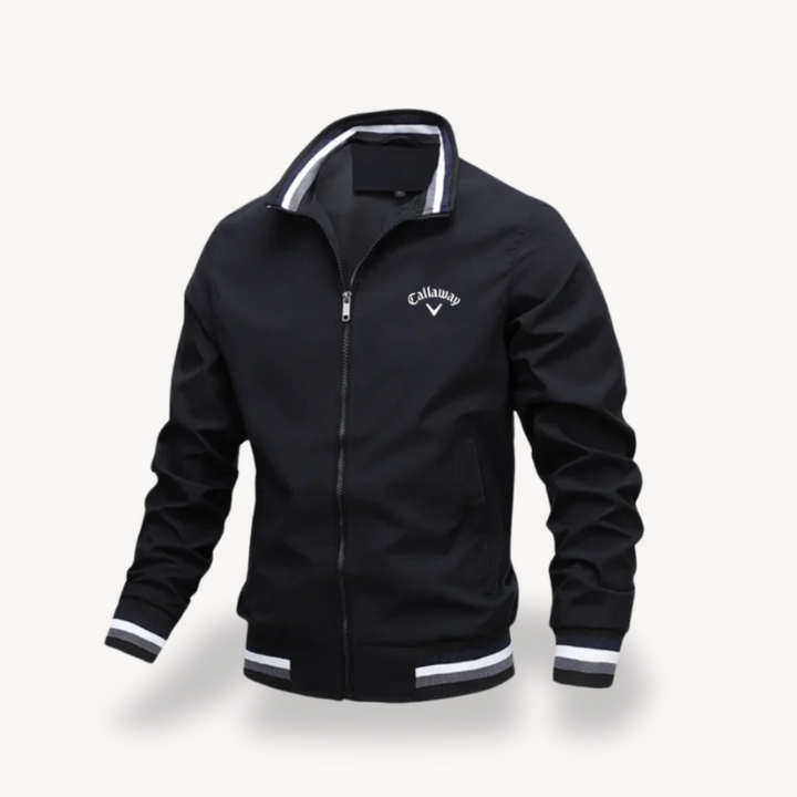 Veste de golf homme élégante, coupe-vent déperlante, parfaite pour le sport, les loisirs et l'extérieur.