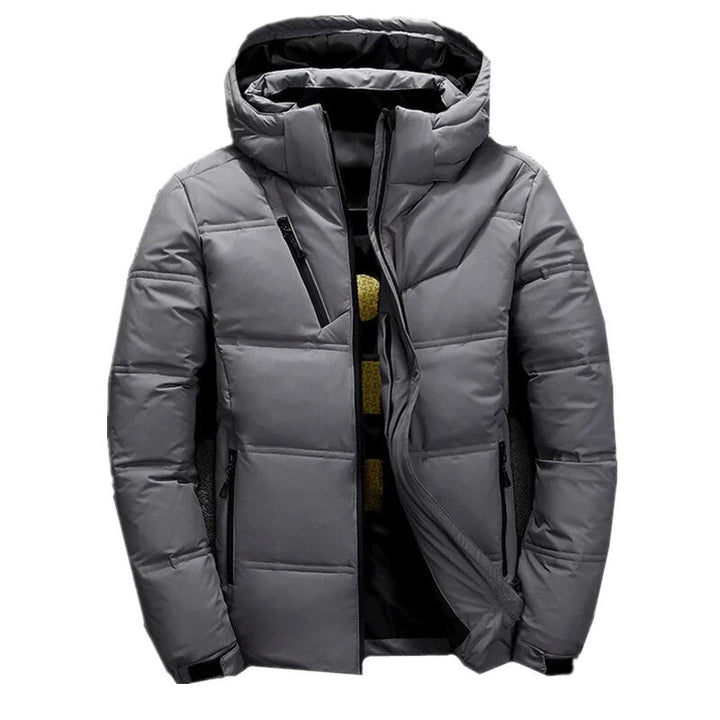 Veste hiver homme ultra-chaude, parfaite pour le ski et la montagne, style décontracté et protection neige.
