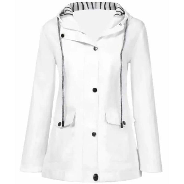 Veste femme imperméable toute saison, élégante pour la pluie et le vent. Mode féminine pratique.