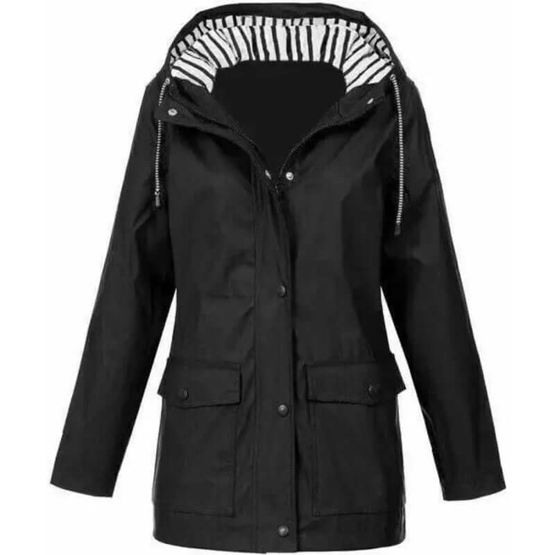 Veste femme printemps/automne, coupe-vent et imperméable, style féminin pour la pluie.