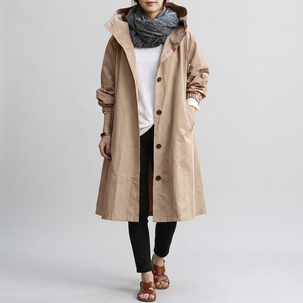 Veste imperméable femme tendance, style urbain décontracté, idéale pluie et vent. Vêtement printemps automne.