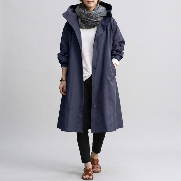 Mode femme : Veste imperméable printemps automne, coupe oversize. Protège de la pluie avec style décontracté.