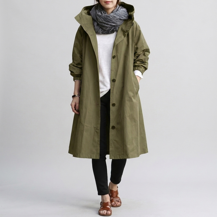 Protection pluie élégante : Veste imperméable femme, coupe oversize tendance. Idéale pour un style urbain.