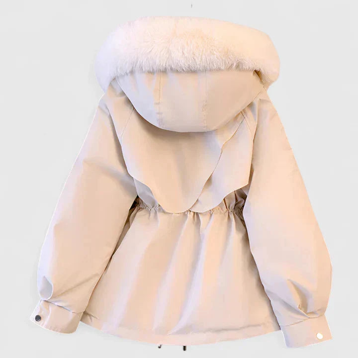 Veste matelassée femme chaude et imperméable, avec col montant élégant, idéale pour l'hiver et l'automne.
