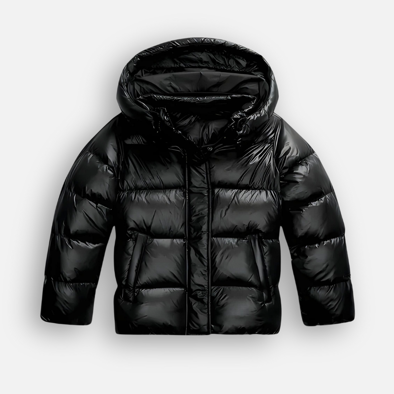 Veste matelassée légère femme, coupe slim, finition brillante. Idéale pour la mode hiver chic et urbaine.