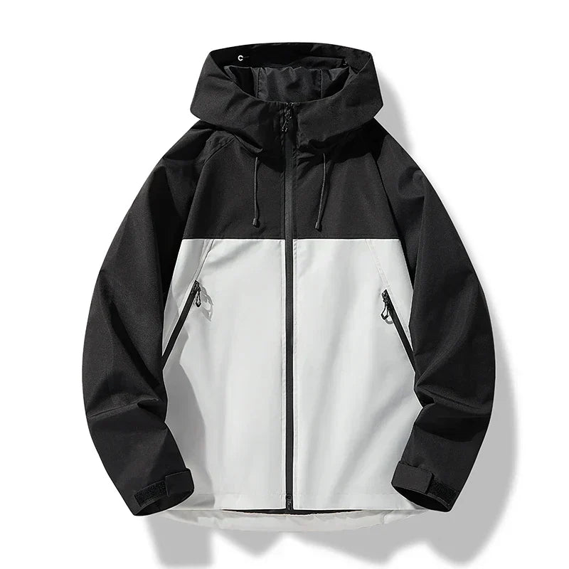 Veste shell homme décontractée et polyvalente, parfaite pour le style urbain ou l'extérieur, protection coupe-vent.