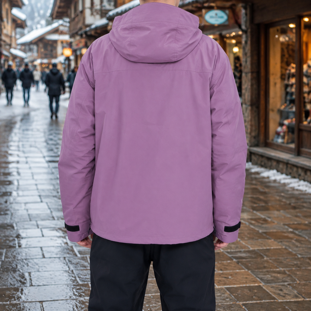 Veste chaude et confortable pour l'hiver, unisexe, avec capuche. Parfaite pour le ski en montagne.