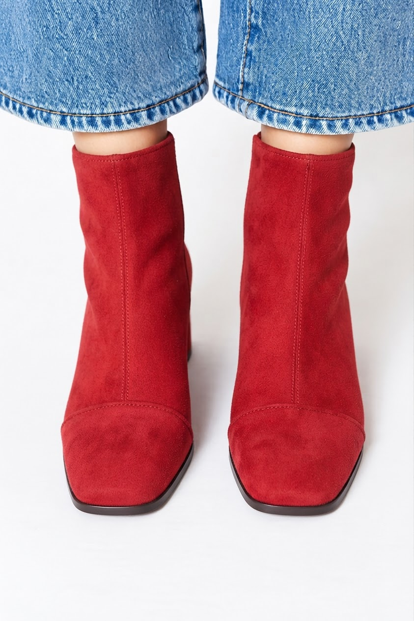 Bottes d'hiver polyvalentes pour femmes, bout carré et talon stable, couleur brun foncé.