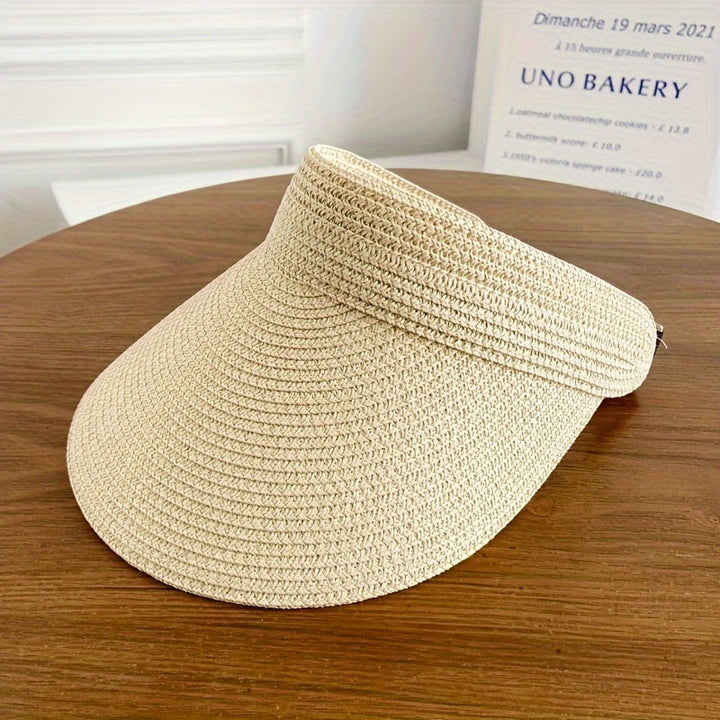 Visière pliable femme pour protection solaire optimale en voyage. Large bord, parfaite pour la plage en été.