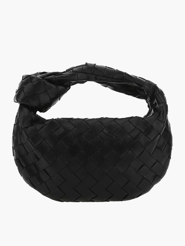 Sac femme compact et mode, texture tressée, parfait comme accessoire stylé.