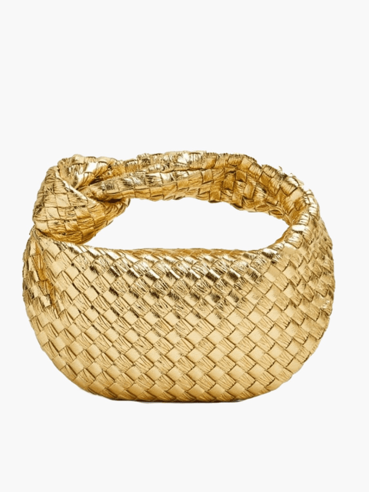 Sac femme compact tressé, design sophistiqué, accessoire parfait pour un look raffiné.