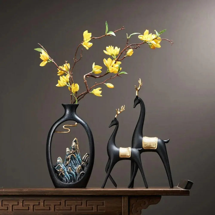 Chef-d'œuvre zen : Vase d'Harmonie Feng Shui, design unique. Décoration intérieure pour équilibre et paix.