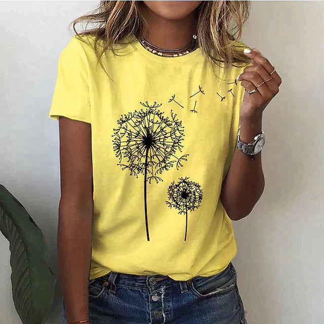 T-shirt femme décontracté et chic pour le quotidien, confortable et respirant. Idéal pour une activité casual ou détente.