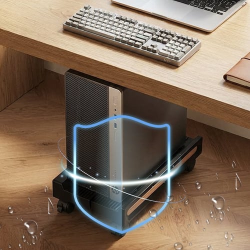 Base roulante universelle pour tour d'ordinateur de bureau, pour une meilleure organisation et accessibilité du PC.