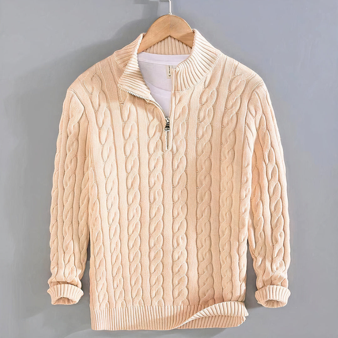 Pull homme tricoté chaud et confortable pour l'hiver. Un look élégant et décontracté, parfait pour affronter le froid.