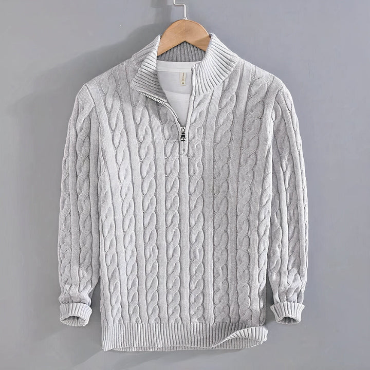 Pull homme tricoté classique et polyvalent pour l'automne-hiver. Confortable et stylé, essentiel de la mode masculine.