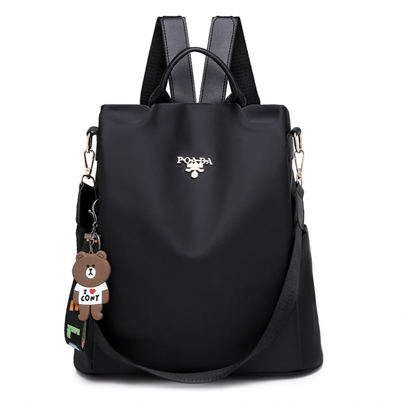 Sac à dos femme avec bretelles confortables, design anti-vol discret, idéal pour la sécurité et le style urbain.