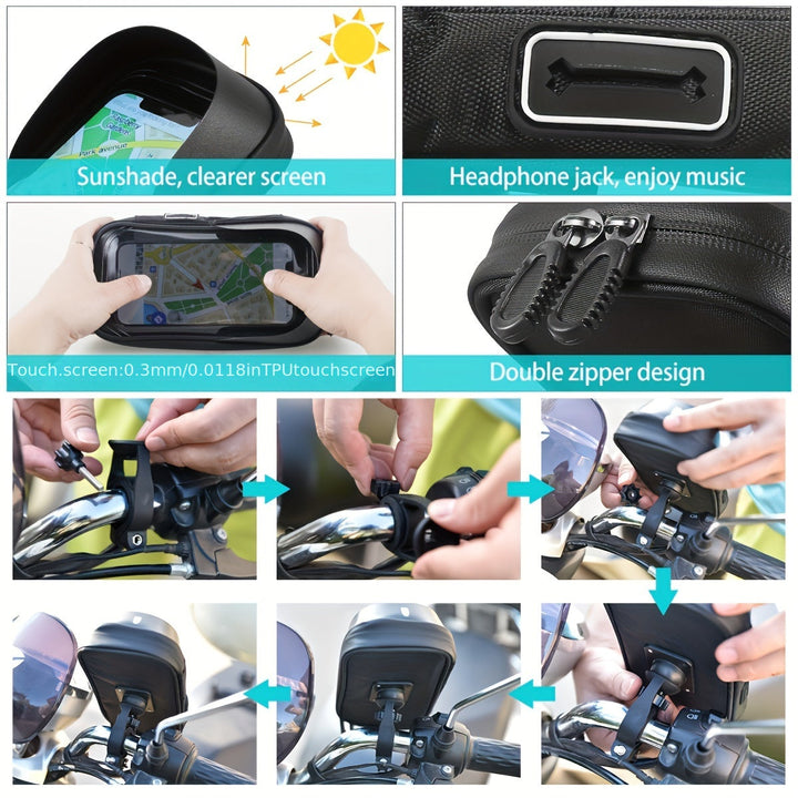 Support téléphone étanche et antichoc pour vélo/moto, sécurise votre smartphone 360° pour toutes les routes.