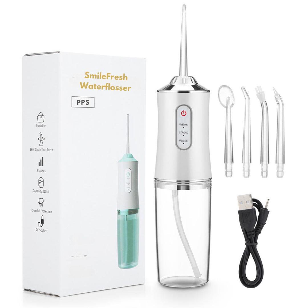 Obtenez un sourire éclatant et des gencives saines avec cet irrigateur dentaire portable. Nettoyage dents et fraîcheur.