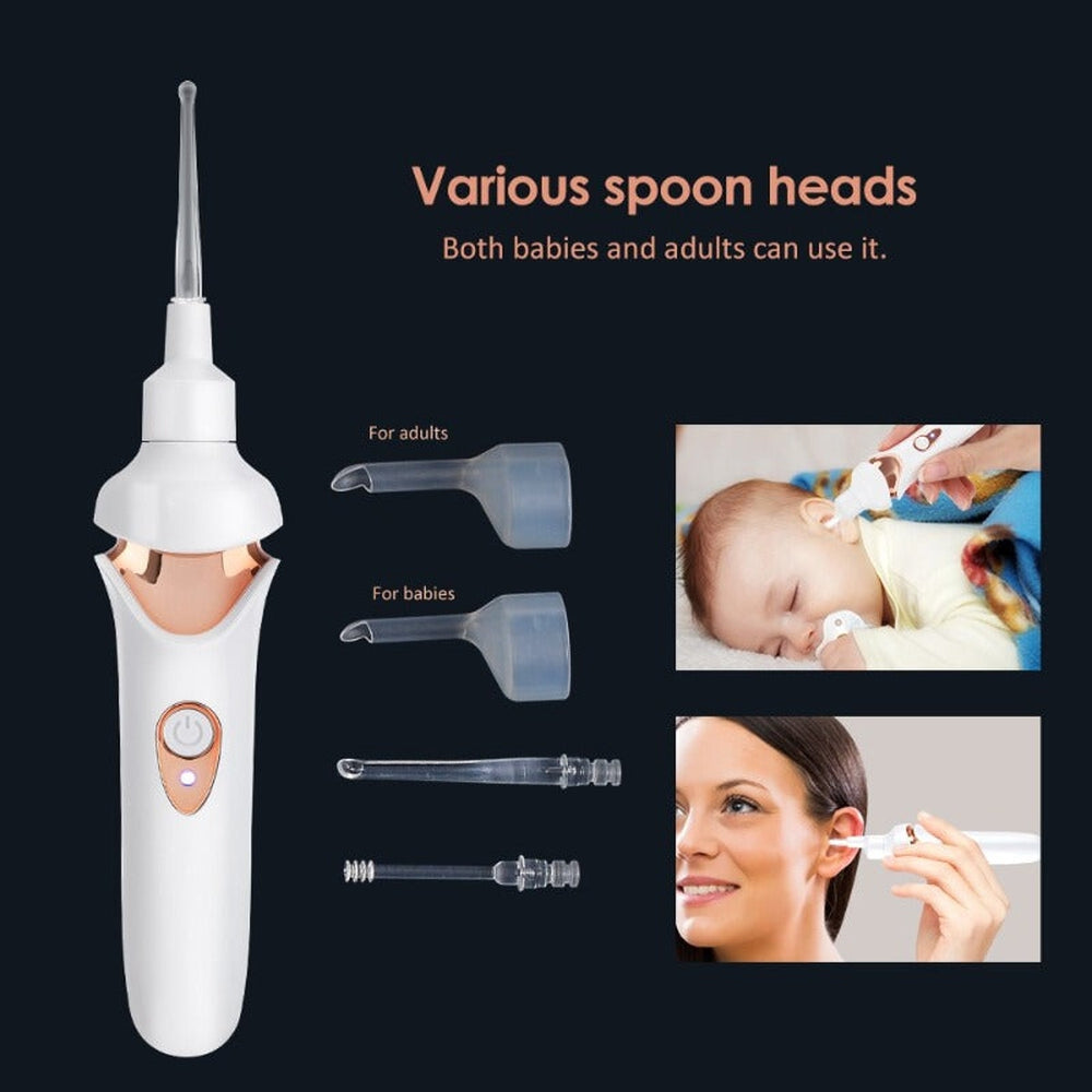Appareil d'hygiène auriculaire doux, alternative aux cotons-tiges, pour un nettoyage profond et sans danger.