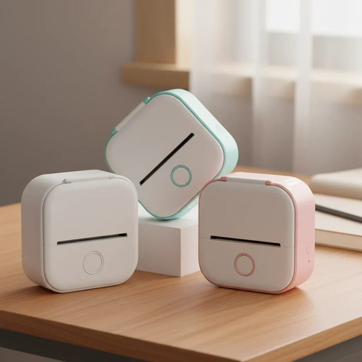 Imprimante thermique portable SMARTPRINT sans encre pour bureau et voyage. Impression rapide d'étiquettes et photos.