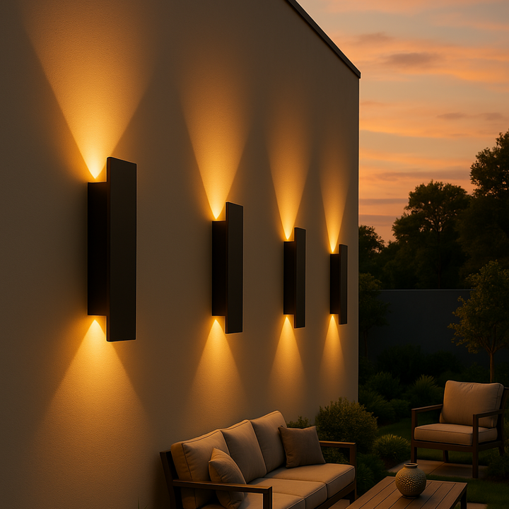 Lampe murale LED IP65, étanche pour jardin et façade. Éclairage extérieur économe en énergie.