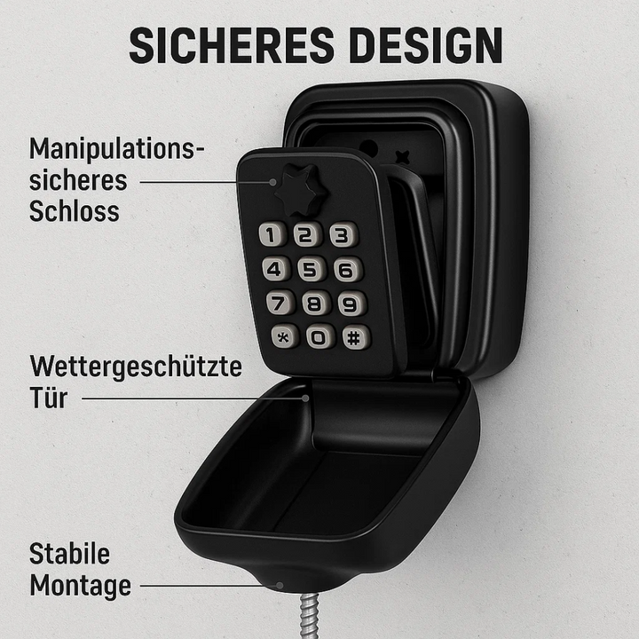 Optez pour un rangement sécurisé avec ce coffre-fort mural extérieur, fiable et résistant aux intempéries.