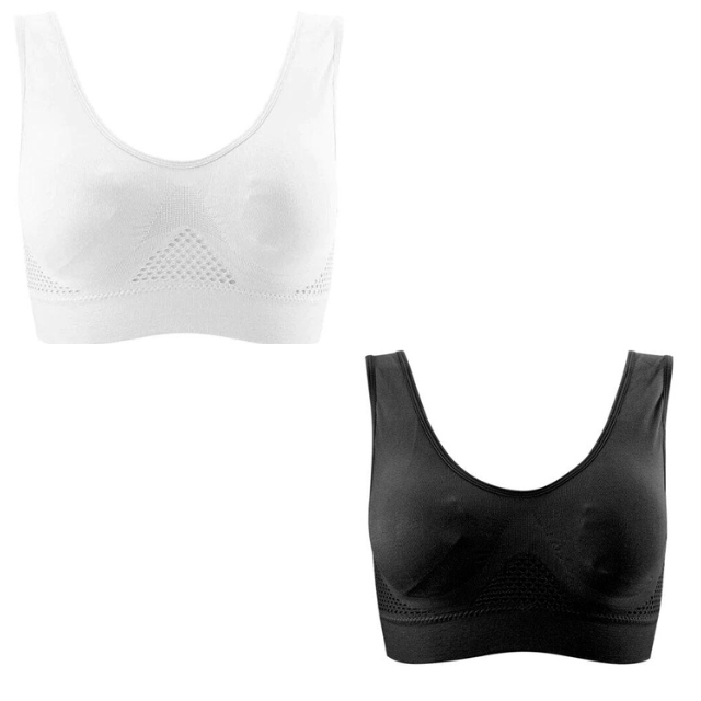 Vue de face du soutien-gorge Elina sans couture, design élégant et simple pour femme.