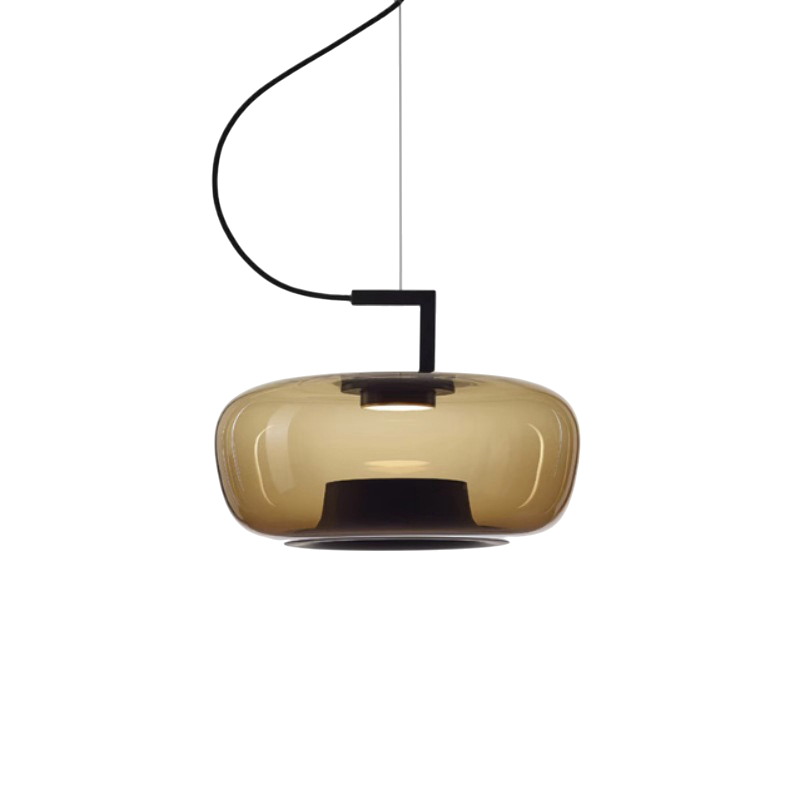 Lampe suspendue moderne en verre, touche élégante pour une décoration intérieure.