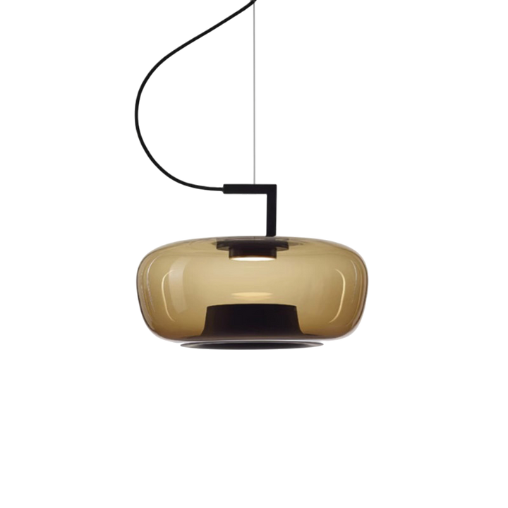 Lampe suspendue moderne en verre, touche élégante pour une décoration intérieure.