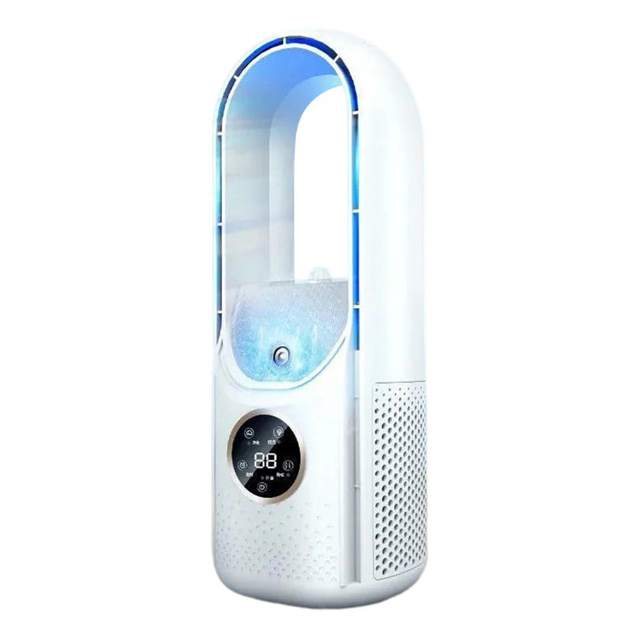 Rafraîchisseur d'air portable USB 6 vitesses. Idéal maison, bureau, voyage. Fraîcheur compacte été.