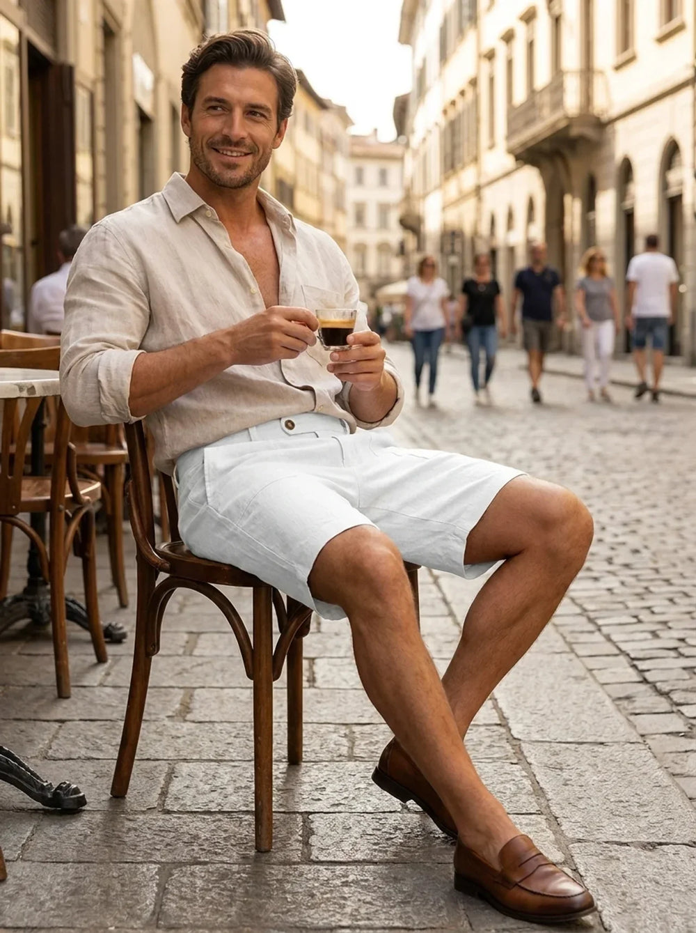 Short d'été décontracté pour homme, parfait pour la plage, les loisirs et les vacances estivales.