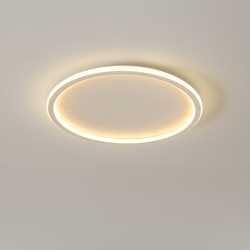 Luminaire de plafond LED scandinave rond, touche minimaliste, parfait pour un intérieur contemporain.