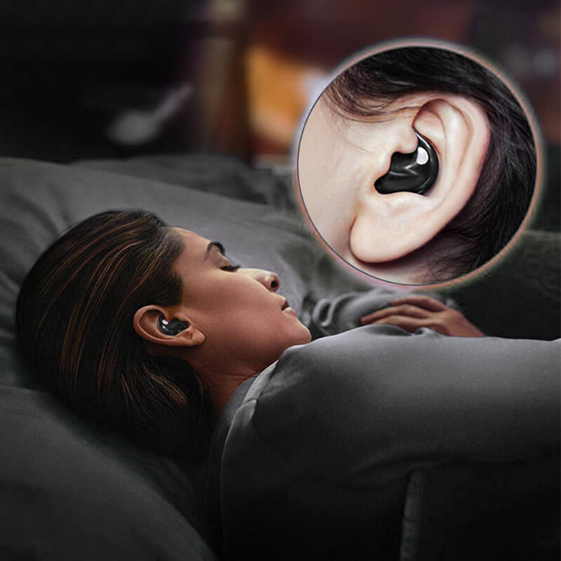 Écouteurs sommeil invisibles SleepTune sans fil, idéal pour méditation, anti bruit et relaxation.