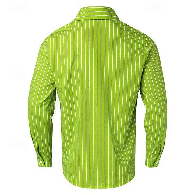 Chemise homme moderne à manches longues, alliant confort et élégance décontractée. Idéale pour le bureau et les sorties.