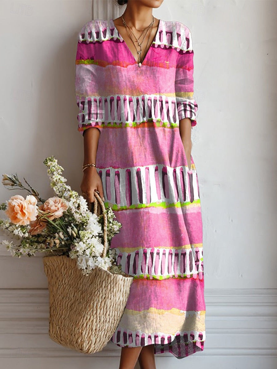 Robe Corrie femme décontractée et confortable avec poches, idéale pour le quotidien, printemps et été, style chic.