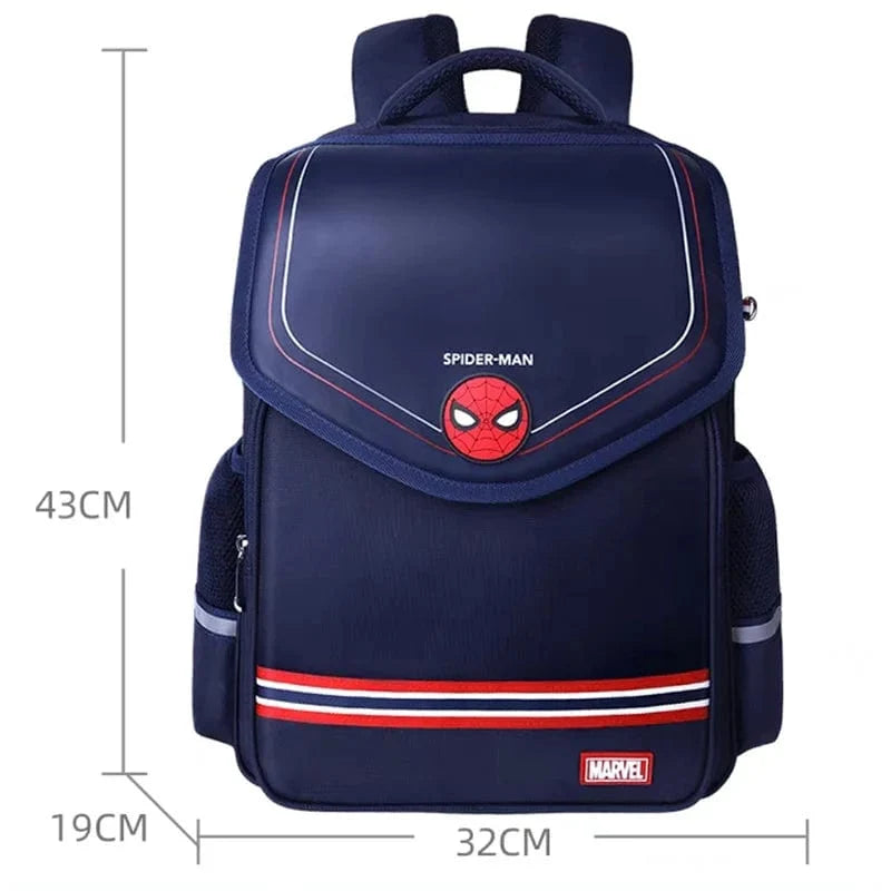 Cartable enfant ergonomique avec motif héroïque. Bretelles rembourrées pour un confort optimal à l'école.