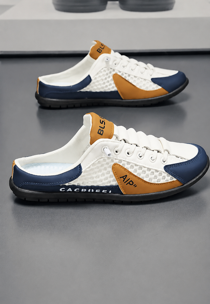 Sneakers homme Elias décontractées, parfaites pour la mode masculine et un look estival confortable.