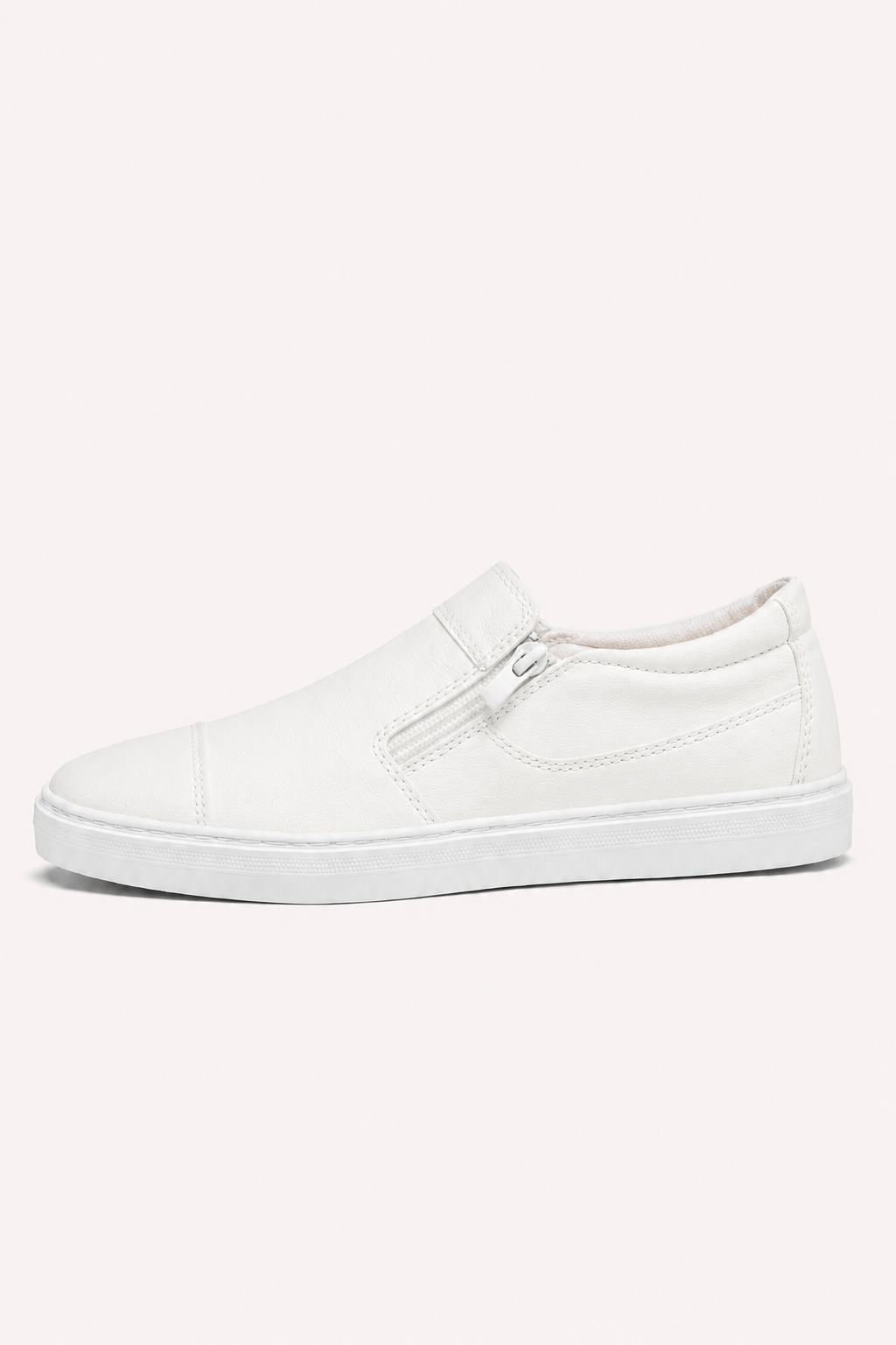 Chaussures décontractées homme avec fermeture éclair latérale, confort quotidien, style polyvalent pour le printemps.