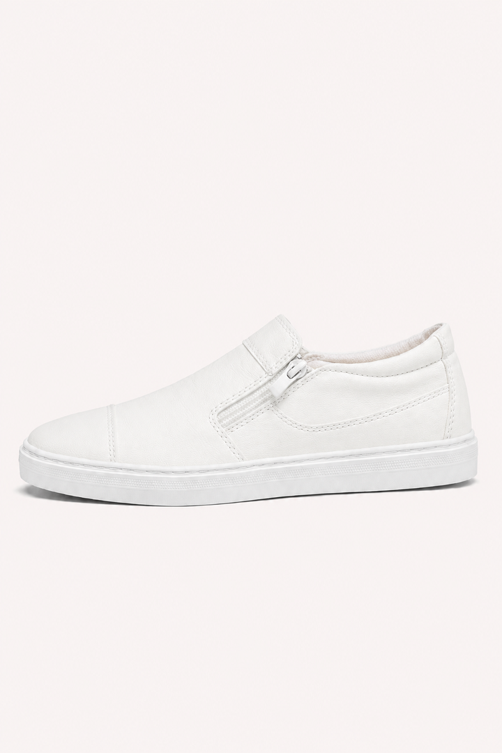 Chaussures décontractées homme avec fermeture éclair latérale, confort quotidien, style polyvalent pour le printemps.